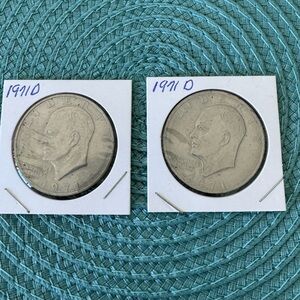 1971 D Eisenhower Silver-Tone Commemorative Coin - Vintage Dollar